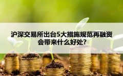 沪深交易所出台5大措施规范再融资，会带来什么好处？