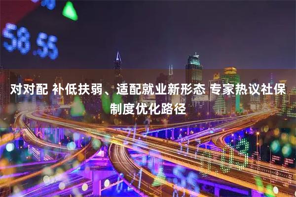 对对配 补低扶弱、适配就业新形态 专家热议社保制度优化路径