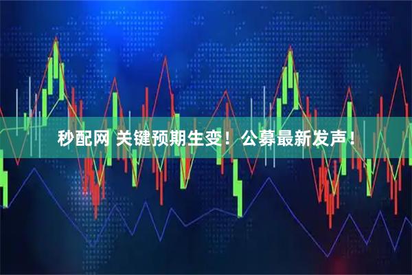 秒配网 关键预期生变！公募最新发声！