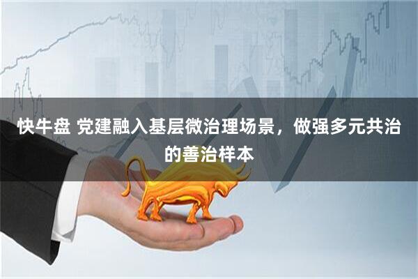 快牛盘 党建融入基层微治理场景，做强多元共治的善治样本