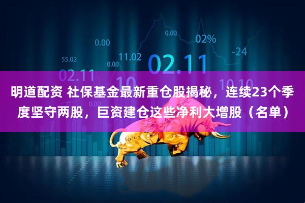明道配资 社保基金最新重仓股揭秘，连续23个季度坚守两股，巨资建仓这些净利大增股（名单）