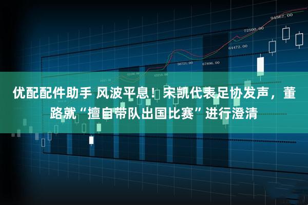 优配配件助手 风波平息！宋凯代表足协发声，董路就“擅自带队出国比赛”进行澄清