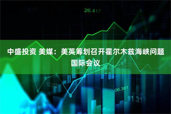 中盛投资 美媒：美英筹划召开霍尔木兹海峡问题国际会议
